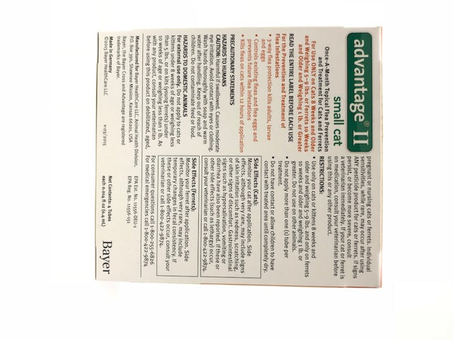 Advantage ll for Small Cats 4pk