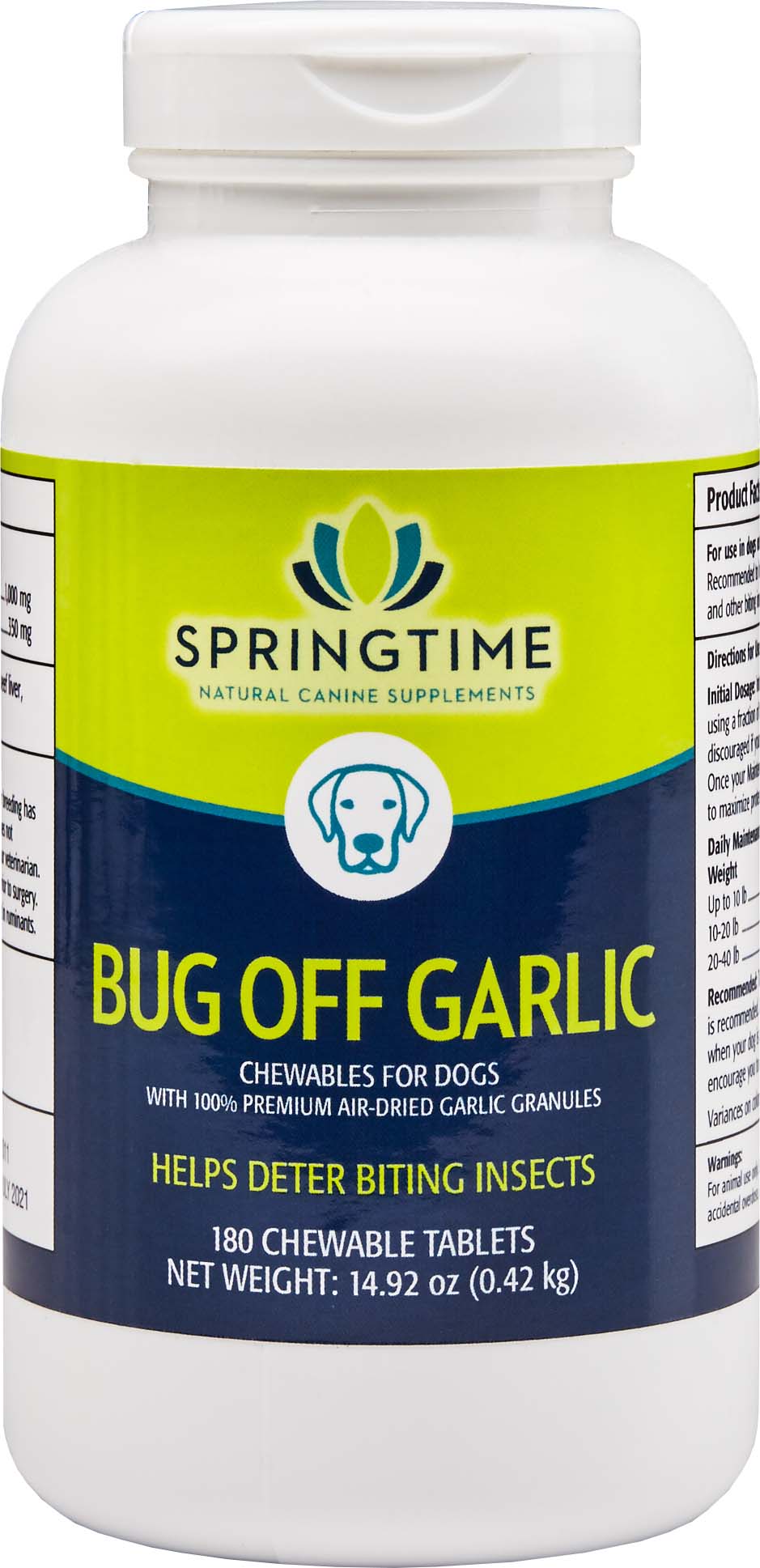 Springtime BugOff Garlic Chewables 180Tabs