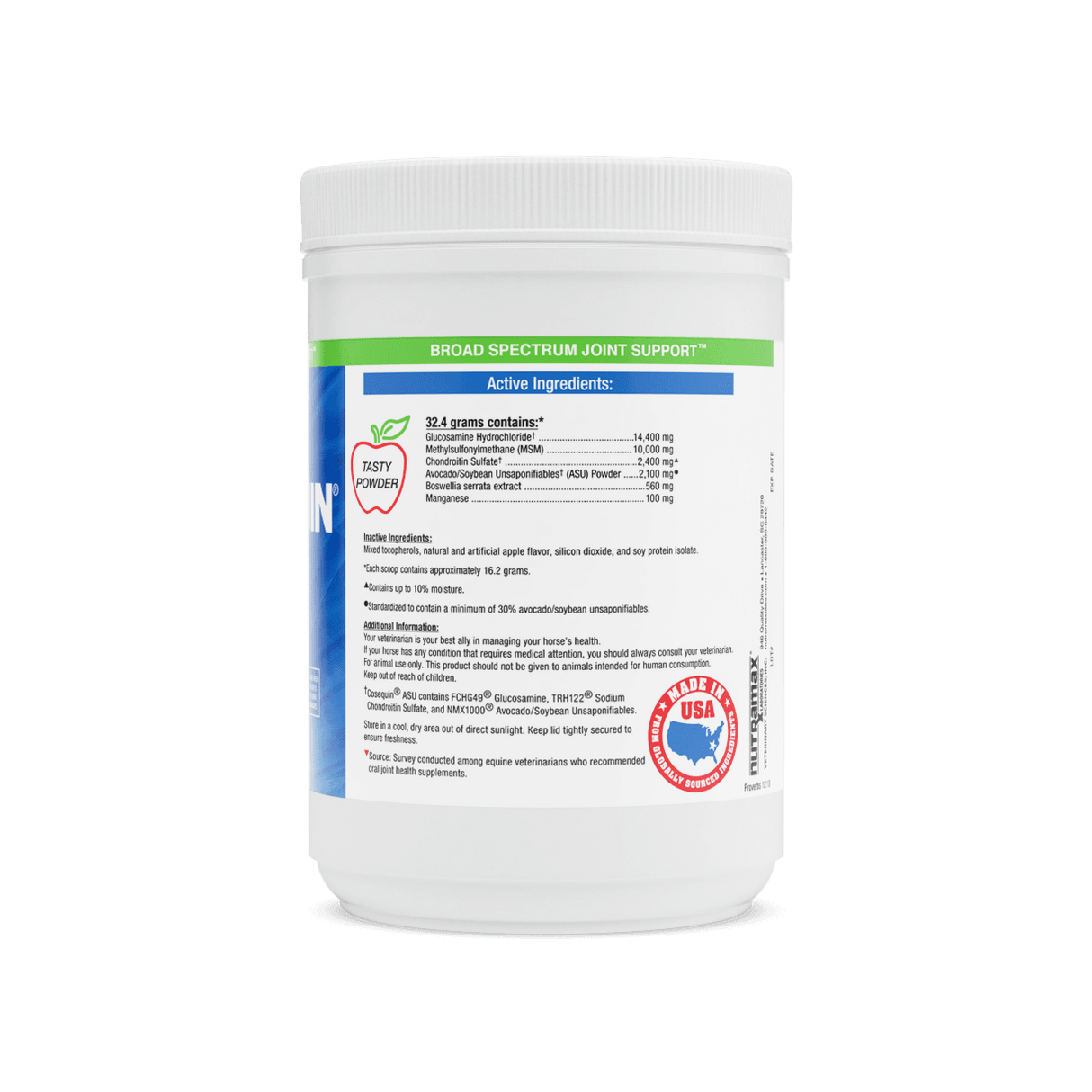 Nutramax Cosequin ASU Joint Health Supplement for Horses, 500 Grams