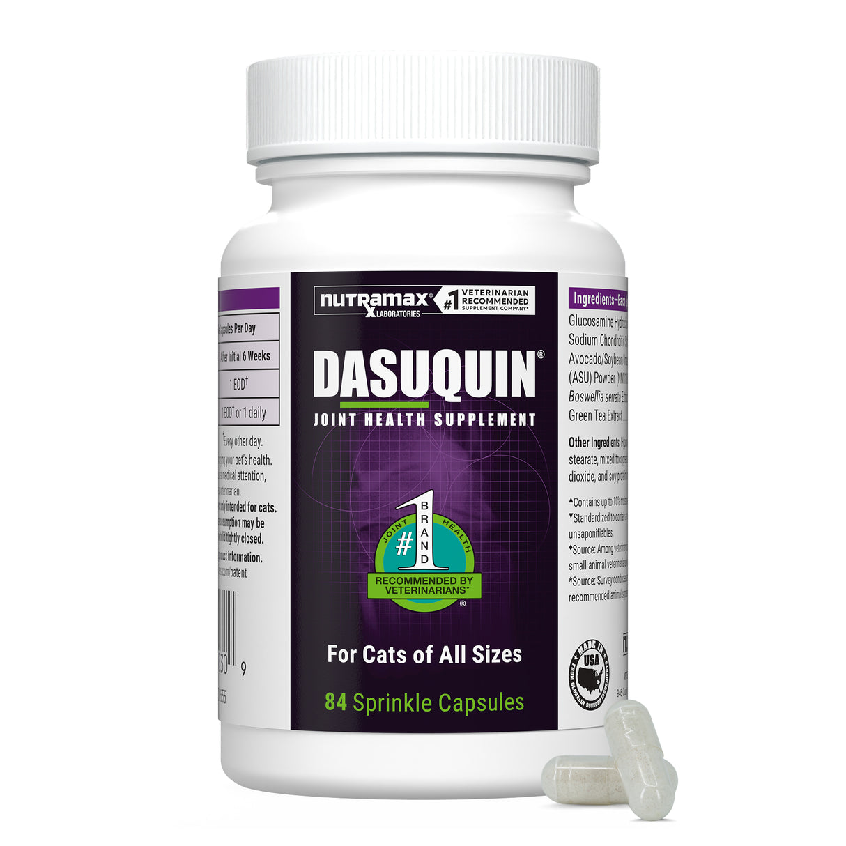 Nutramax Dasuquin Joint Health Supplement for Cats, 84 Capsules.