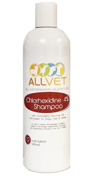 ALLVET Chlorhexidine 4% Shampoo 12oz