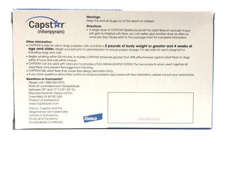 Capstar for Dogs 2-25lb 6Tabs
