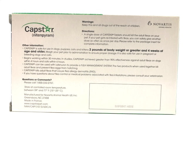 Capstar Insert Capstar for Dogs Over 25lb 6ct – ALLVET SUPPLY