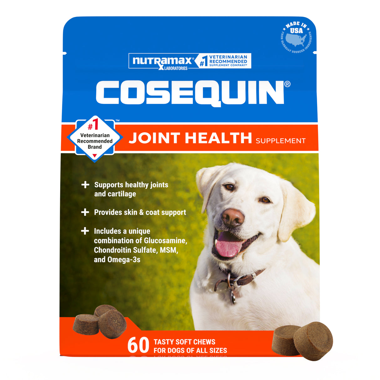 Nutramax Cosequin Joint Health Supplement for Dogs - 60 Soft Chews