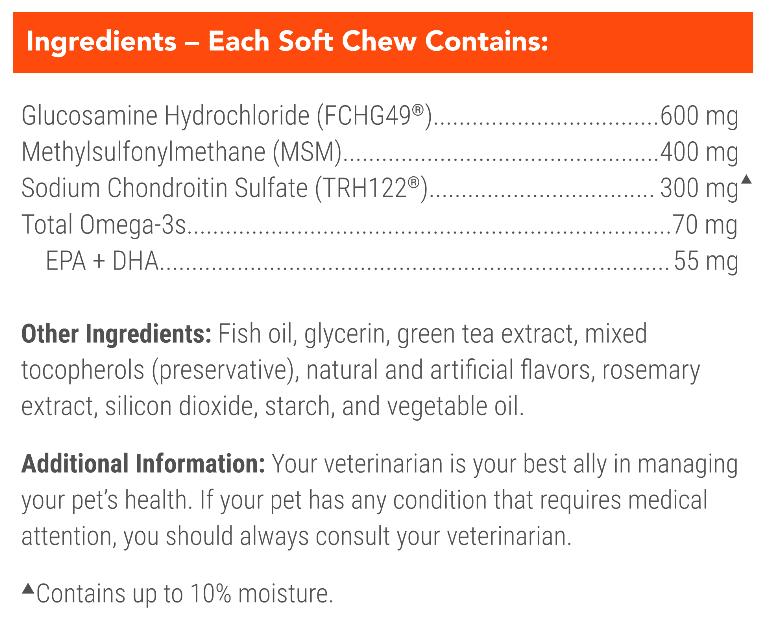 Nutramax Cosequin Joint Health Supplement for Dogs - 60 Soft Chews