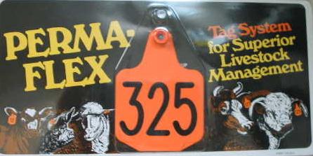 Perma Flex Cattle Ear Tags, Med Size, Numbered, 25pk