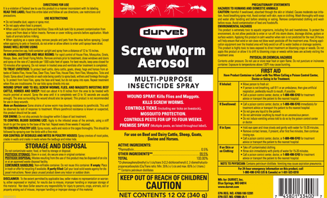 Screw Worm Aerosol 12oz