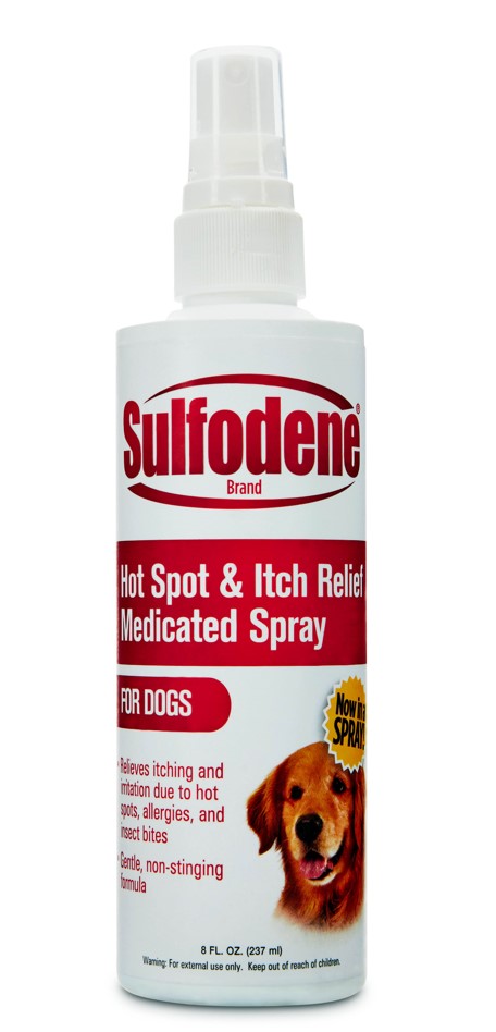 Sulfodene Hot Spot & Itch Relief Medicated Spray 8oz for Dogs.